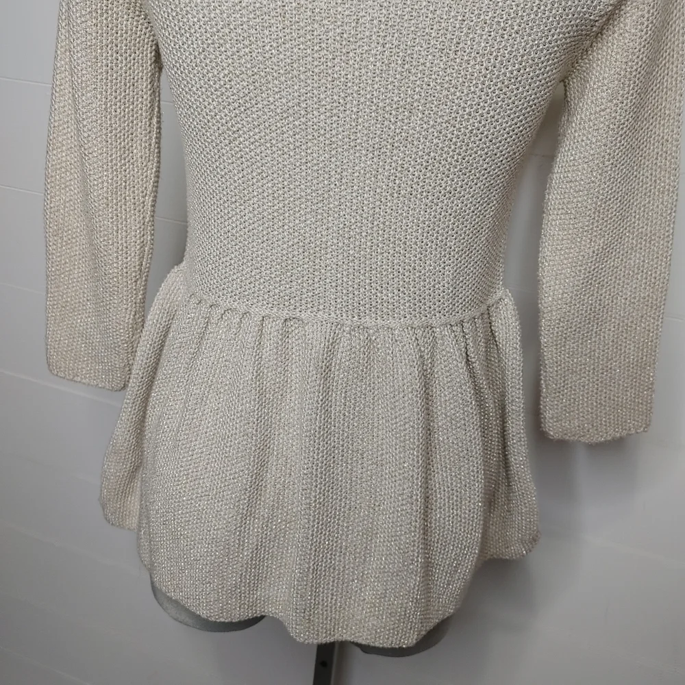 Zara sparkly peplum cardigan size S - Picture 9 of 14